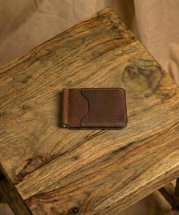 Mens Leather Money Clipper Handmade Leather Men's wallet