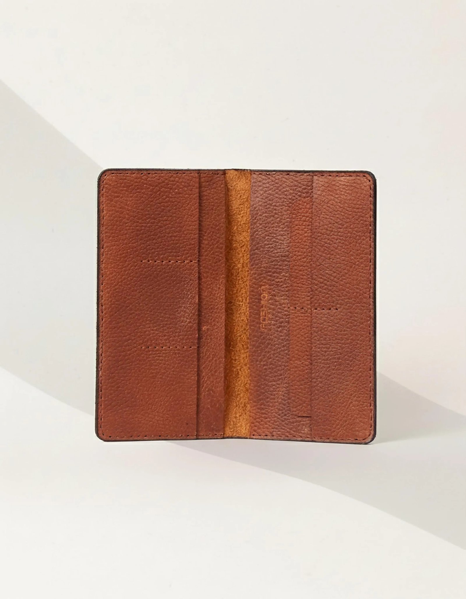 Handmade Long Leather Wallet for Men Slim Vertical Bifold Wallet - Image 3