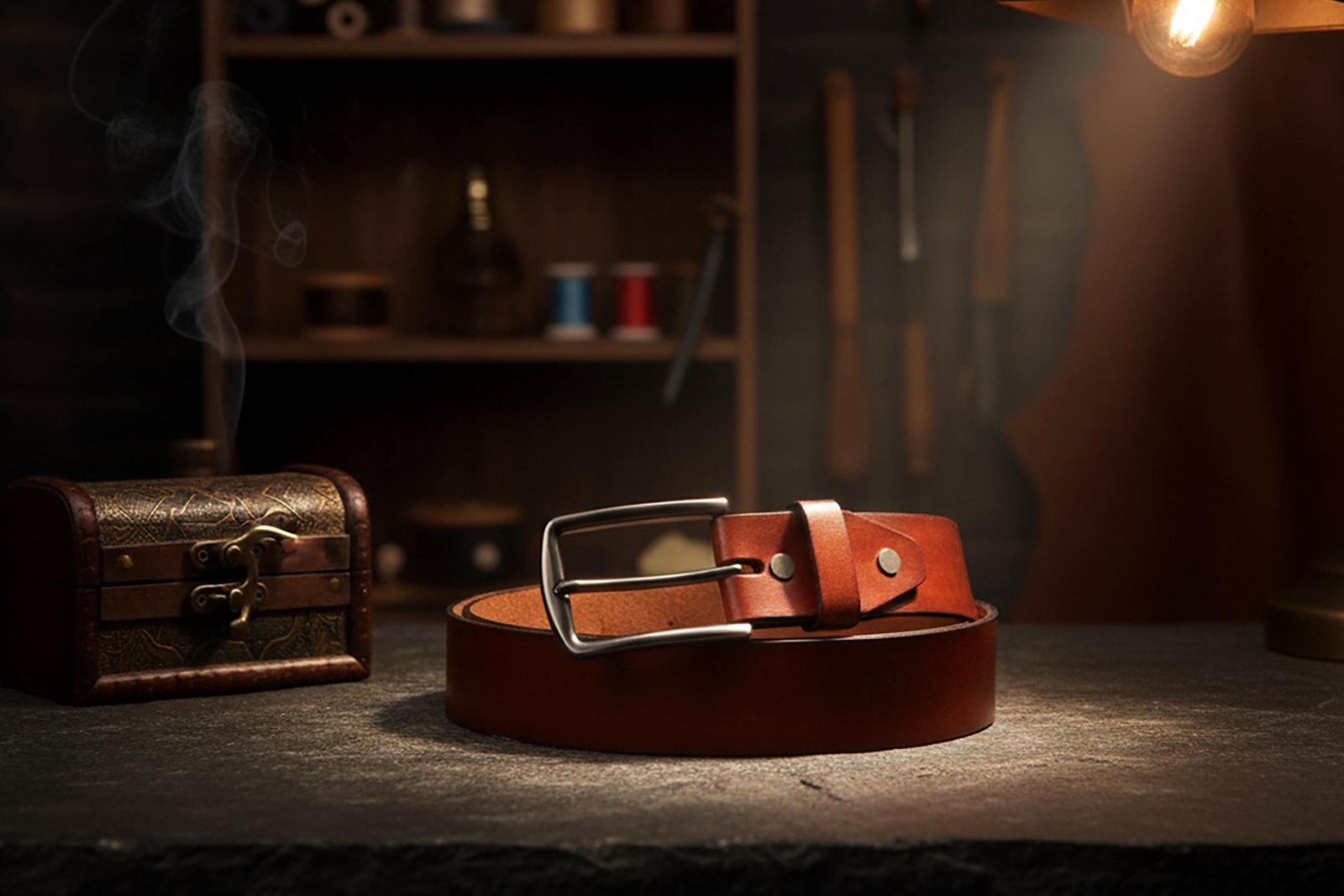 Mens Leather Belt Personalized Leather Belt The Silverwood - Image 2