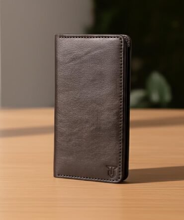 Leather Wallet for Men Dark brown handmade Minimalist Bifold Wallet