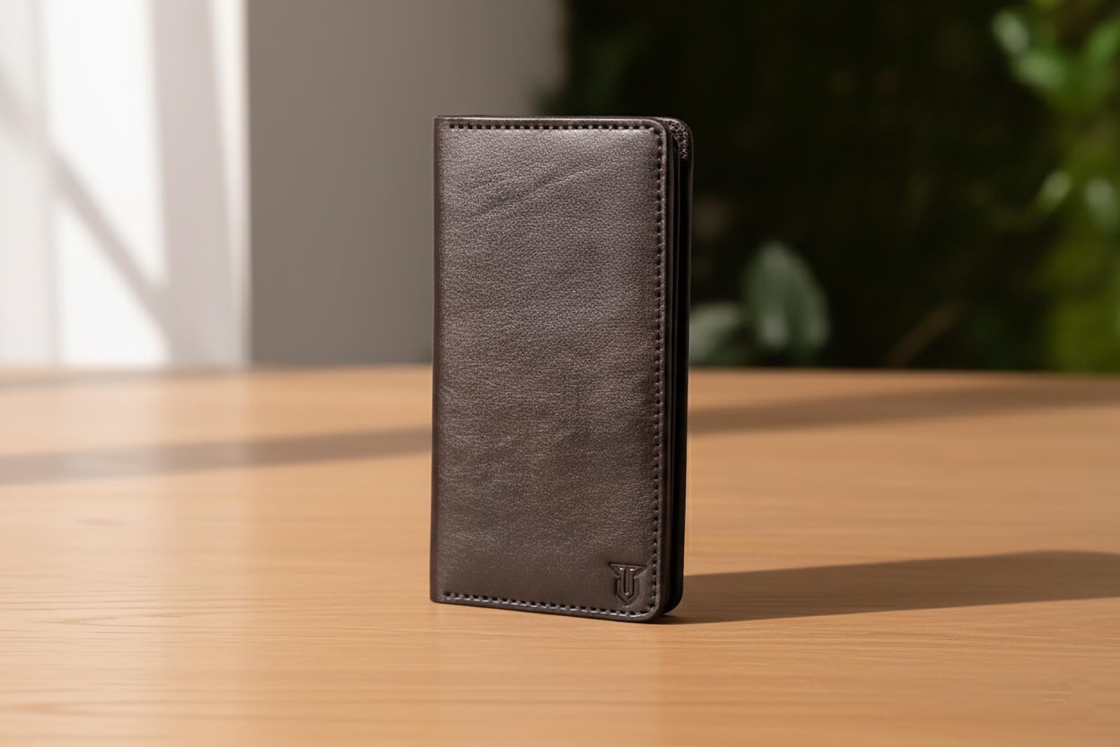 Leather Wallet for Men Dark brown handmade Minimalist Bifold Wallet